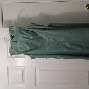 Leather dress with straps